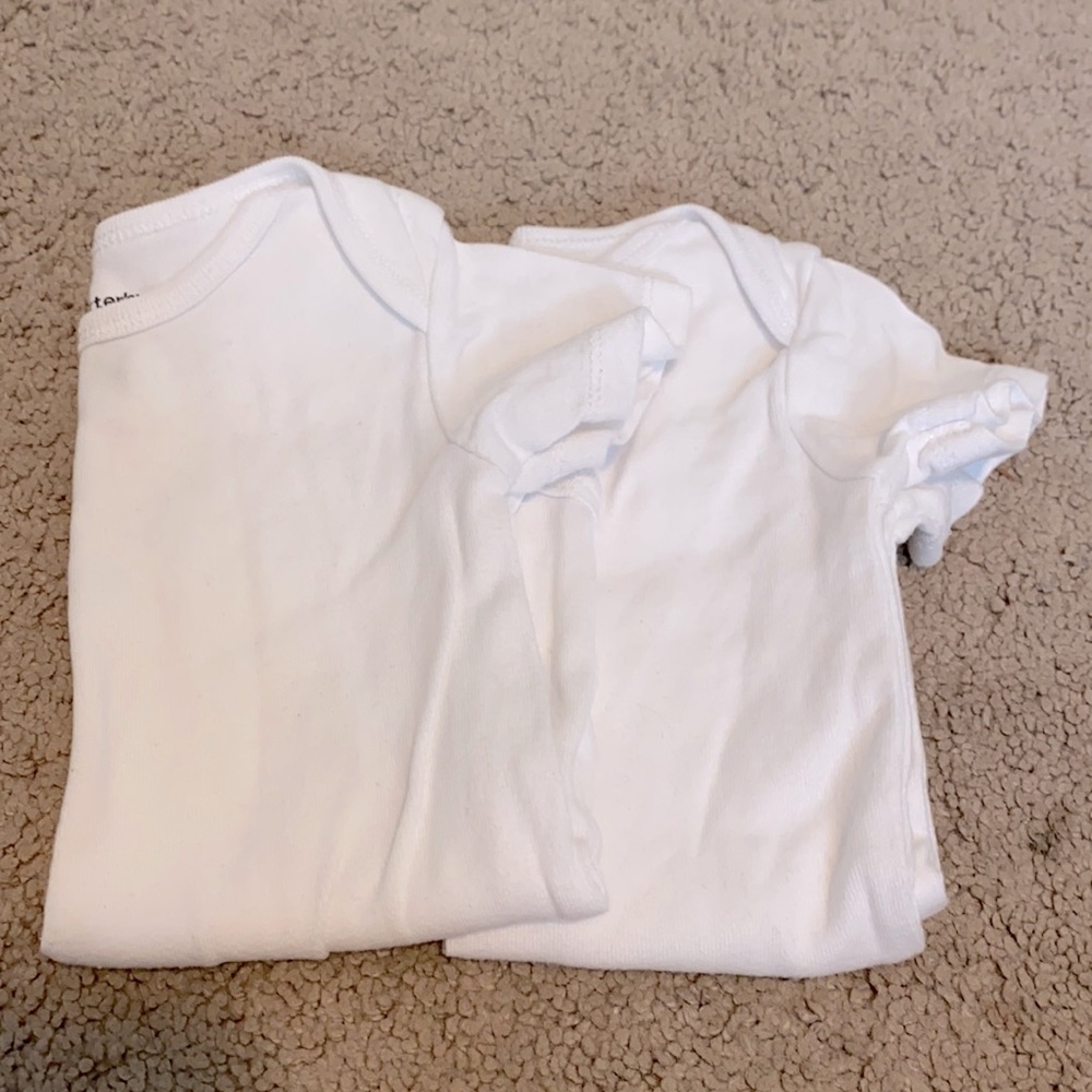 2- 9 mo Carters short sleeve bodysuits